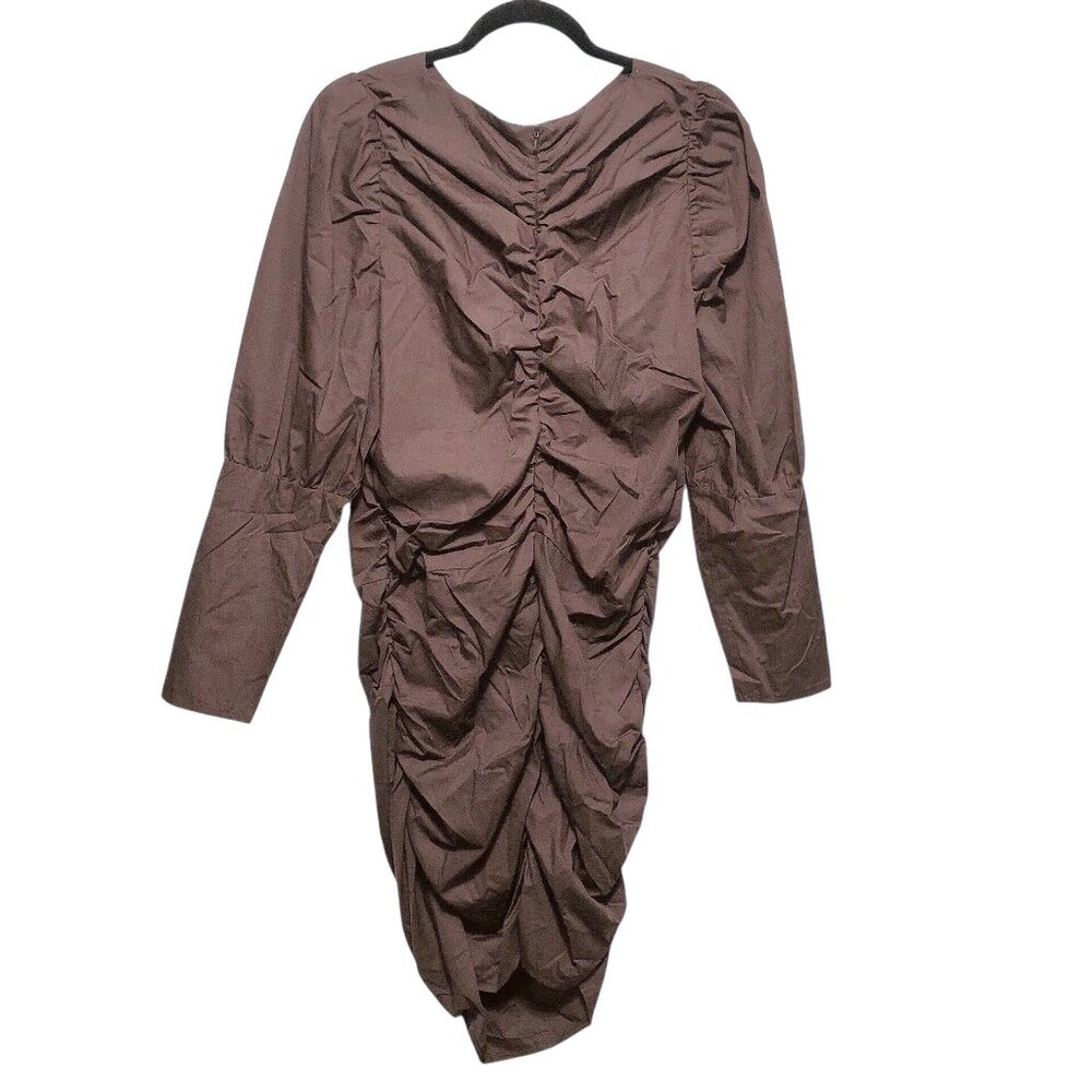 Asos Design Solid Dark Brown Round Neck Long Slee… - image 2